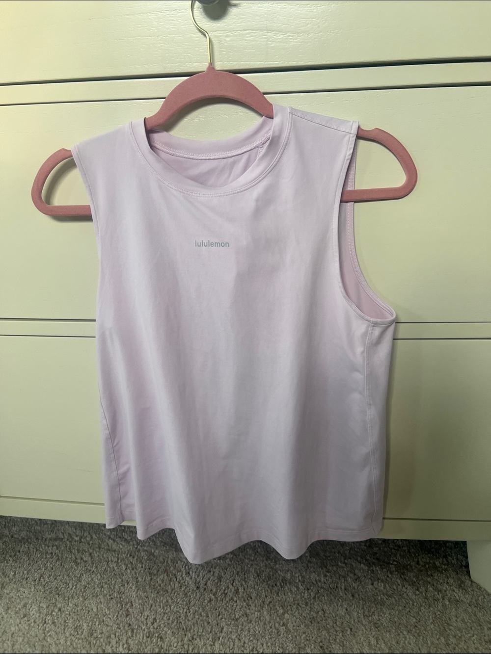Lululemon pale pink pace crush cross back tank small